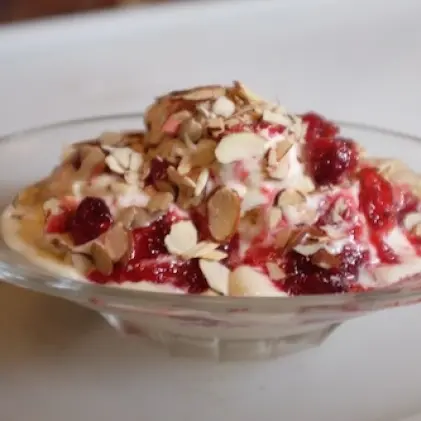 Cranberry Almond Sundaes