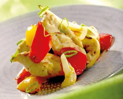 Turkey with Three Peppers